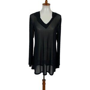 Miken Black Beach‎ Cover Up Medium Swimwear Resortwear Lightweight
